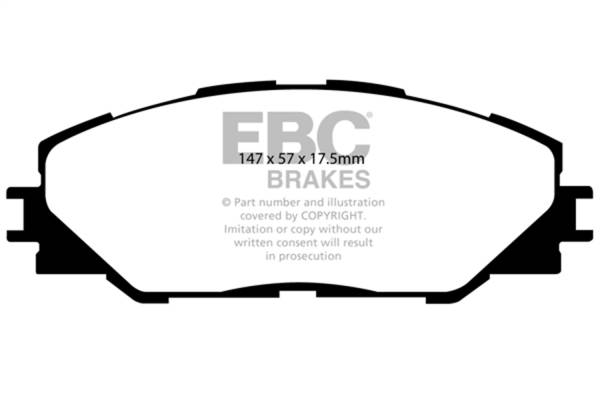 EBC - EBC 09-10 Pontiac Vibe 2.4 2WD Greenstuff Front Brake Pads - DP21792