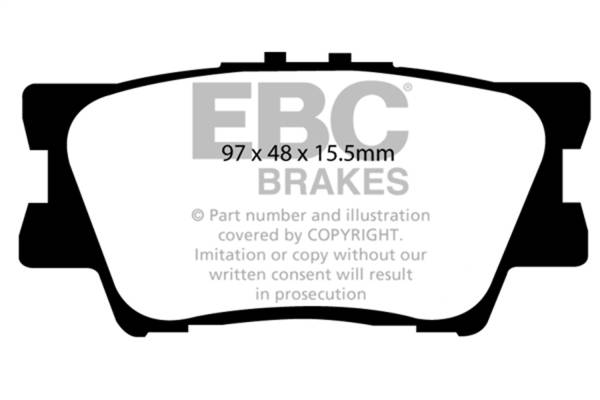 EBC - EBC 13+ Lexus ES300h 2.5 Hybrid Greenstuff Rear Brake Pads - DP21793