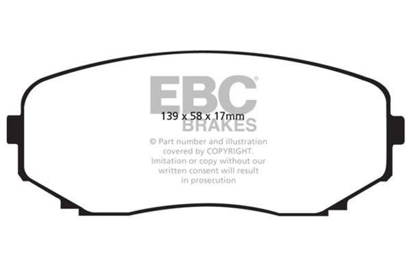 EBC - EBC 11-14 Ford Edge 2.0 Turbo Greenstuff Front Brake Pads - DP21794