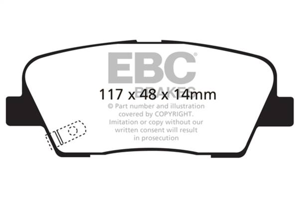 EBC - EBC 11+ Hyundai Equus 4.6 Greenstuff Rear Brake Pads - DP21806