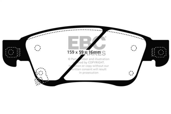 EBC - EBC 11-13 Infiniti G25 2.5 Greenstuff Front Brake Pads - DP21807