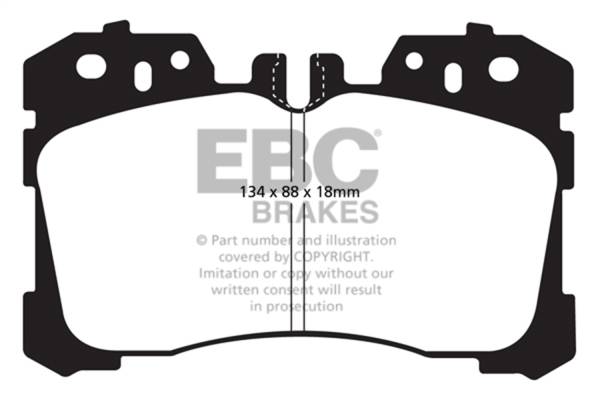 EBC - EBC 07+ Lexus LS460 4.6 Greenstuff Front Brake Pads - DP21811