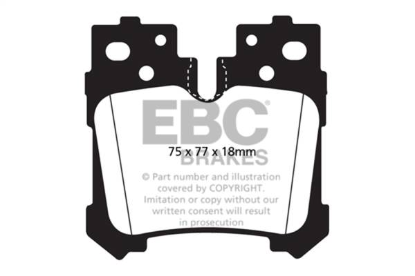 EBC - EBC 07+ Lexus LS460 4.6 Greenstuff Rear Brake Pads - DP21812