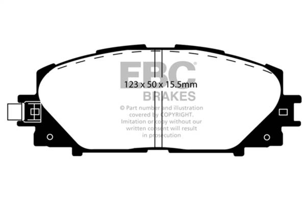 EBC - EBC 11+ Lexus CT200h 1.8 Hybrid Greenstuff Front Brake Pads - DP21817/2