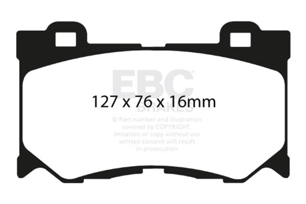 EBC - EBC 08-15 Infiniti G37 3.7 Greenstuff Front Brake Pads - DP21823