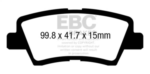 EBC Brakes - EBC Brakes Greenstuff 2000 Series Sport Brake Pads DP21865