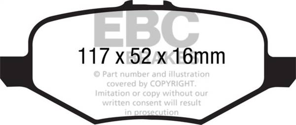 EBC Brakes - EBC Brakes Greenstuff 2000 Series Sport Brake Pads DP21887