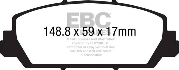 EBC Brakes - EBC Brakes Greenstuff 2000 Series Sport Brake Pads DP21896