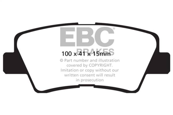 EBC - EBC 09-11 Hyundai Azera 3.3 Greenstuff Rear Brake Pads - DP22031