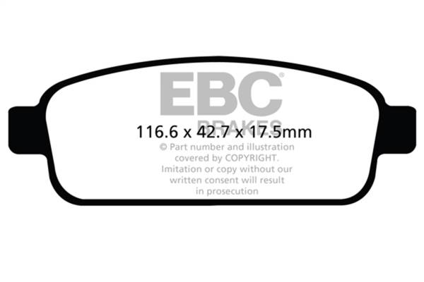 EBC - EBC 13+ Buick Encore 1.4 Turbo Greenstuff Rear Brake Pads - DP22066