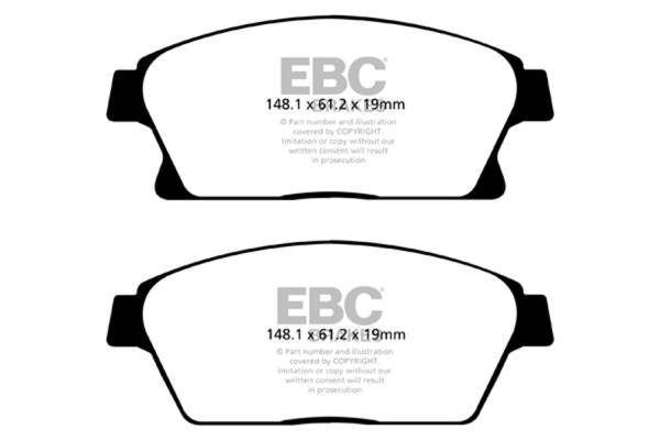 EBC - EBC 13-17 Buick Encore 1.4 Turbo Greenstuff Front Brake Pads - DP22067