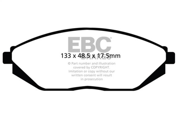 EBC - EBC 12-16 Chevrolet Spark 1.2 (Mexico) Greenstuff Front Brake Pads - DP22097