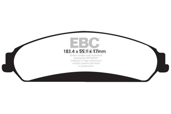 EBC - EBC 11+ Chrysler 300 Limited 3.6 4WD Greenstuff Front Brake Pads - DP22139