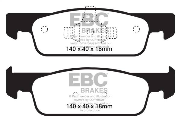 EBC - EBC 2016-2017 Smart Fortwo 0.9L Turbo Greenstuff Front Brake Pads - DP22146