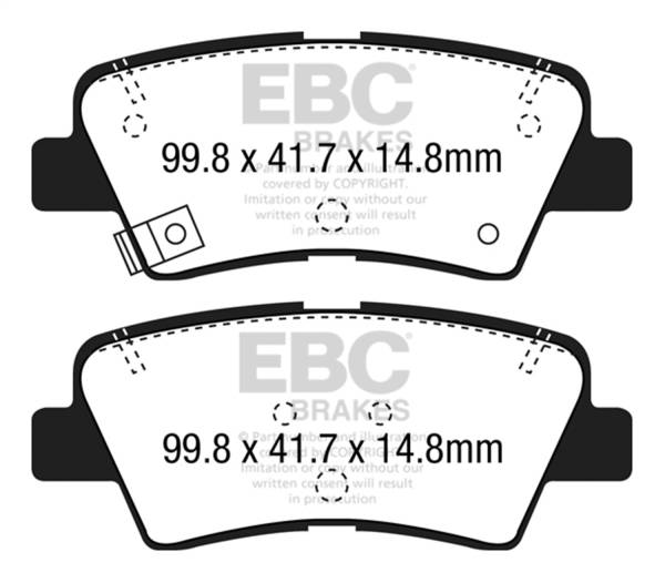 EBC - EBC 12+ Hyundai Elantra GT 2 Greenstuff Rear Brake Pads - DP22188