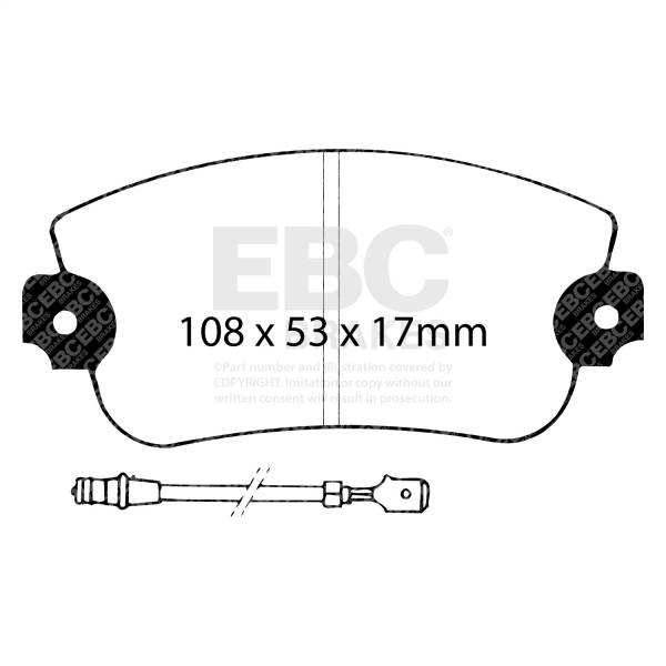 EBC - EBC 75-81 Lancia Beta 1.8L Greenstuff Front Brake Pads - DP2230