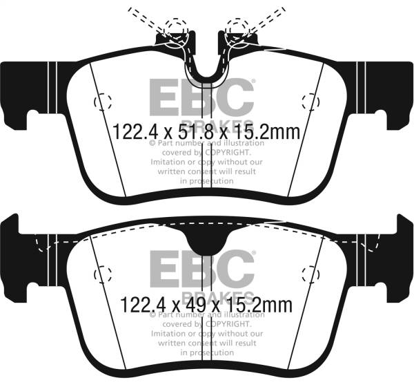 EBC - EBC 2017+ Volvo S90 2.0L Turbo Greenstuff Rear Brake Pads - DP22306