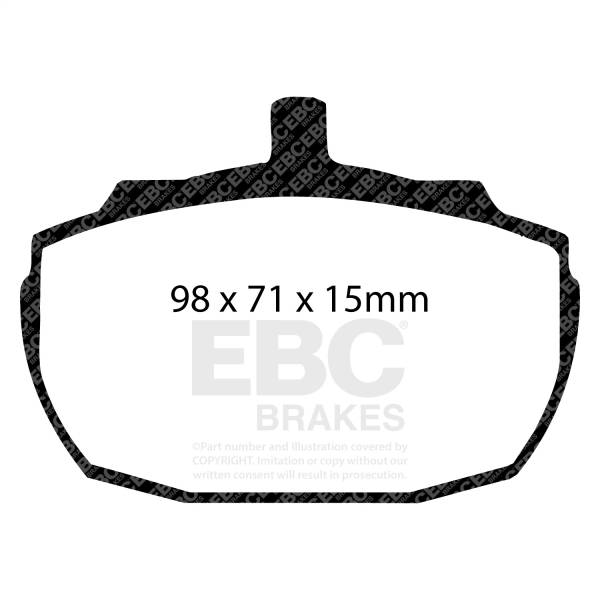 EBC - EBC 91-93 Morgan 4/4 1.6 Greenstuff Front Brake Pads - DP2243