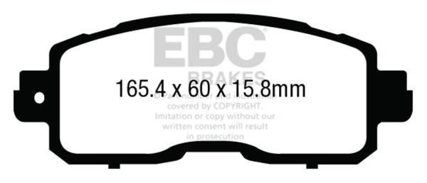 EBC - EBC 13+ Nissan Altima 2.5 (L33) Sedan Greenstuff Front Brake Pads - DP23011