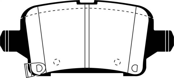 EBC - EBC 2016+ Chevrolet Cruze 1.4L Turbo (10.9in Front Rotor) Greenstuff Rear Brake Pads - DP23057