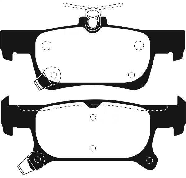 EBC - EBC 2016+ Buick Envision 2.0L Turbo Greenstuff Rear Brake Pads - DP23079