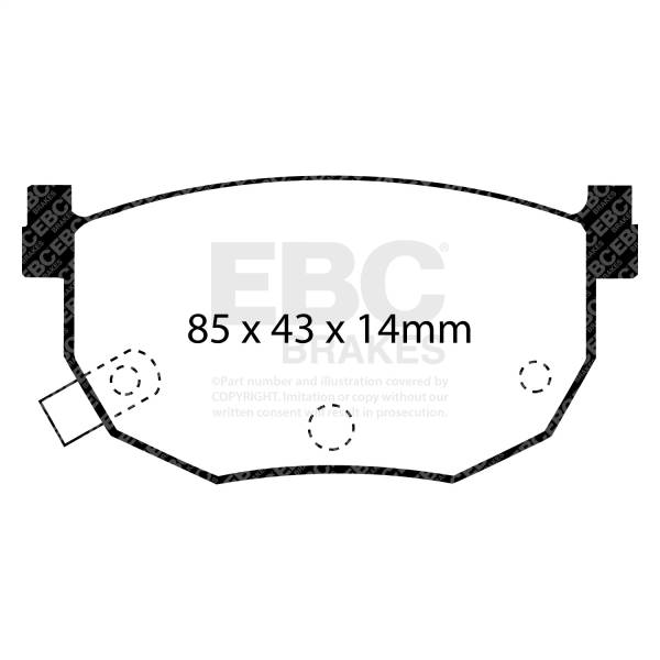 EBC - EBC 99-01 Hyundai Elantra 2.0 Greenstuff Rear Brake Pads - DP2528