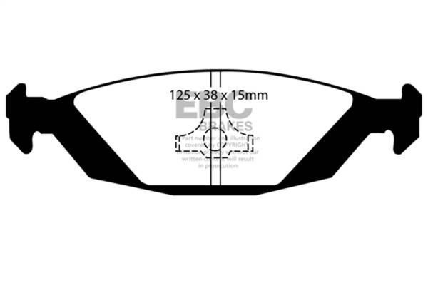 EBC - EBC 88-90 Saab 900 2.0 Greenstuff Rear Brake Pads - DP2635