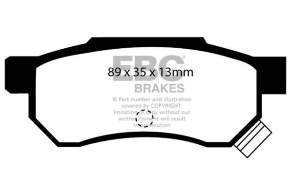 EBC - EBC 92-94 Acura Integra 1.7 Vtec Greenstuff Rear Brake Pads - DP2642/2