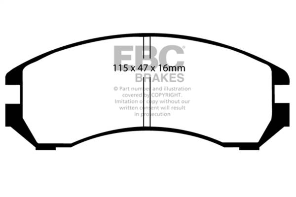 EBC - EBC 86-87 Nissan Pulsar NX 1.6 SE Greenstuff Front Brake Pads - DP2665