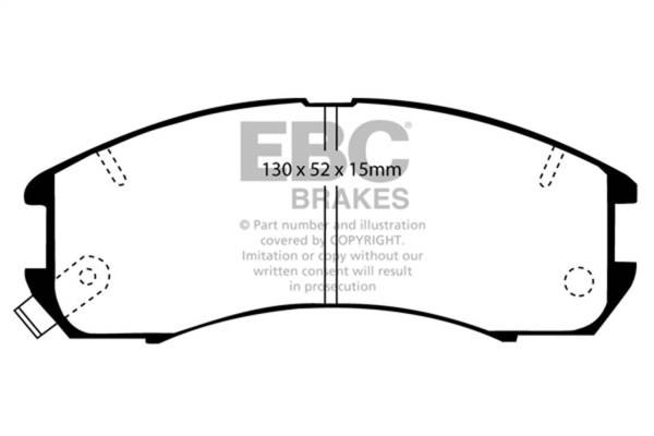 EBC - EBC 89-92 Ford Probe 2.2 Greenstuff Front Brake Pads - DP2705