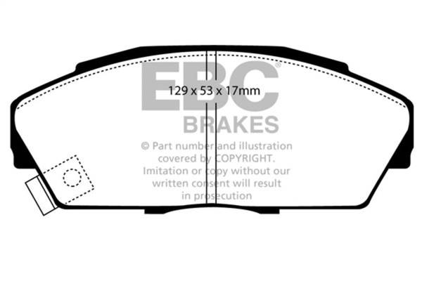 EBC - EBC 92-94 Acura Integra 1.7 Vtec Greenstuff Front Brake Pads - DP2719/2