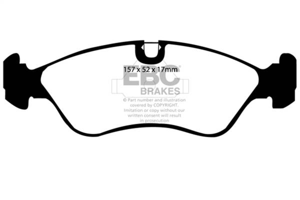 EBC - EBC 99-02 Daewoo Lanos 1.6 Chassis -447433 Greenstuff Front Brake Pads - DP2760