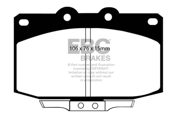 EBC - EBC 86-89 Mazda RX7 2.4 (1.3 Rotary)(Vented Rear Rotors) Greenstuff Front Brake Pads - DP2763