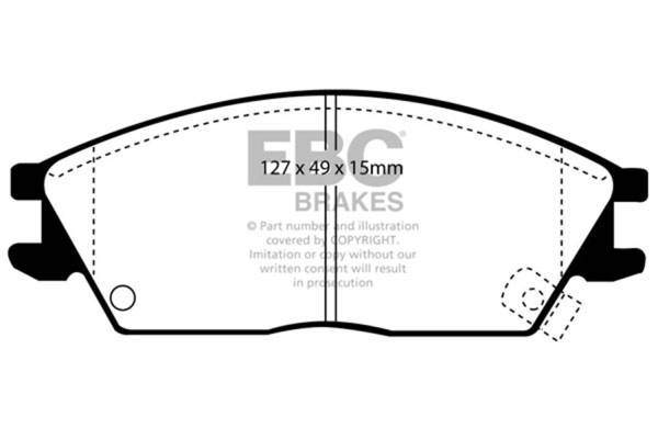 EBC - EBC 95-99 Hyundai Accent Greenstuff Front Brake Pads - DP2803