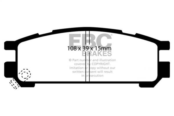 EBC - EBC 93-96 Subaru Impreza 1.8 Greenstuff Rear Brake Pads - DP2821