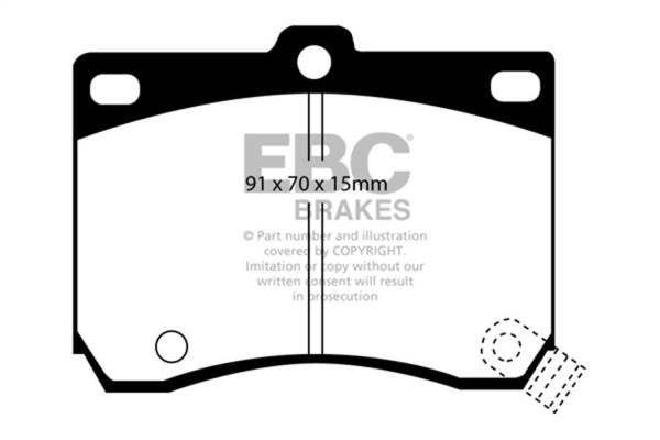 EBC - EBC 91-96 Ford Escort 1.8 Greenstuff Front Brake Pads - DP2824