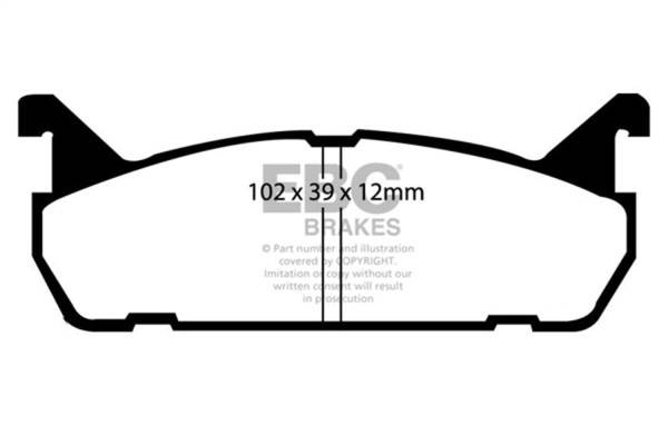 EBC - EBC 91-96 Ford Escort 1.8 Greenstuff Rear Brake Pads - DP2828