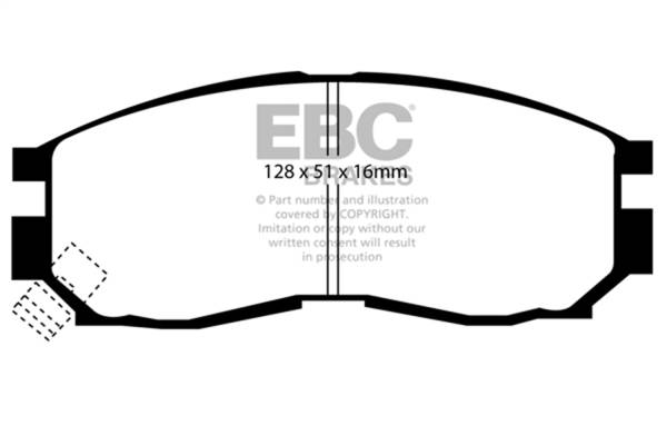 EBC - EBC 95-99 Chrysler Sebring Coupe 2.0 Greenstuff Front Brake Pads - DP2830