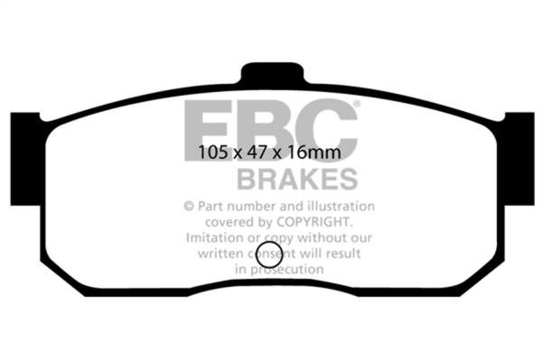 EBC - EBC 91-97 Infiniti G20 2.0 Greenstuff Rear Brake Pads - DP2889