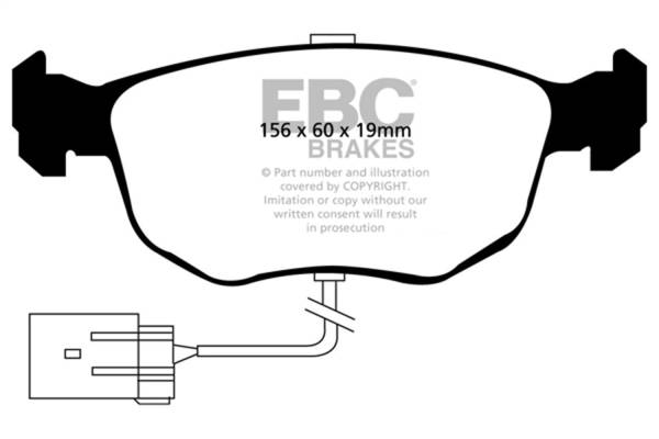 EBC - EBC 98-99 Ford Contour 2.5 SVT Greenstuff Front Brake Pads - DP2956