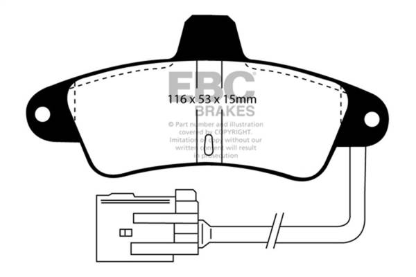 EBC - EBC 95-00 Ford Contour 2.0 Greenstuff Rear Brake Pads - DP2965