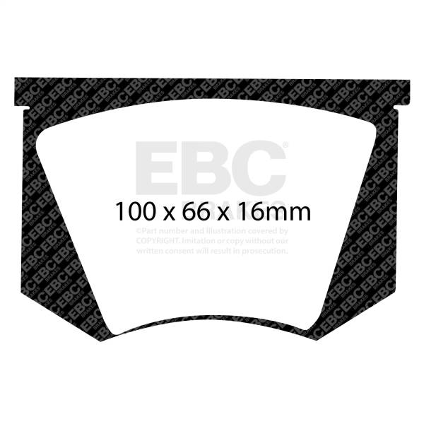 EBC Brakes - EBC Brakes Redstuff Ceramic Low Dust Brake Pads DP3100C