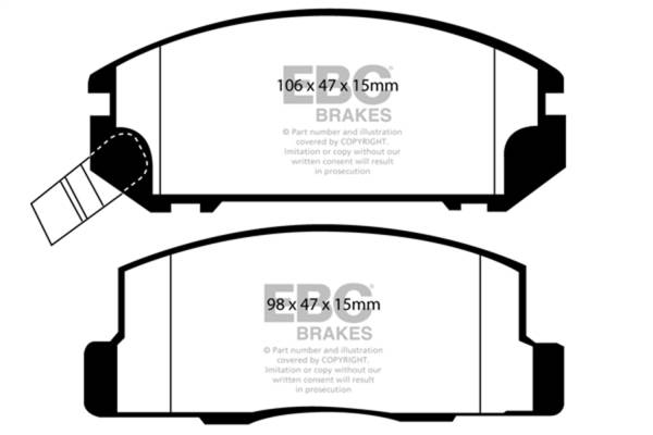 EBC Brakes - EBC Brakes Redstuff Ceramic Low Dust Brake Pads DP31107C