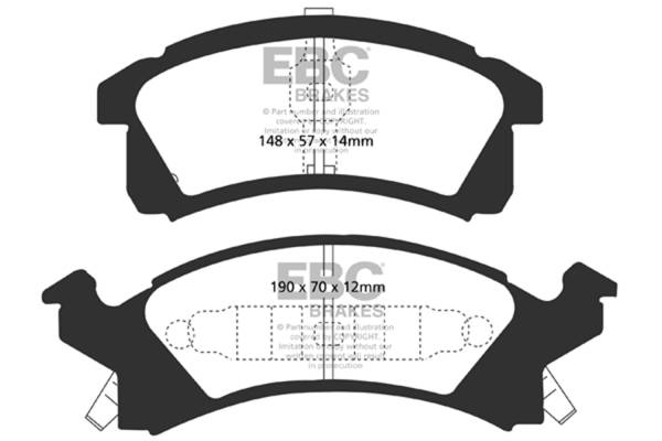 EBC Brakes - EBC Brakes Redstuff Ceramic Low Dust Brake Pads DP31174C