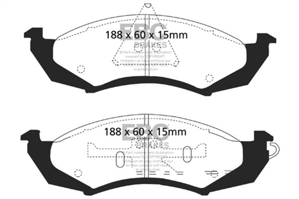 EBC Brakes - EBC Brakes Redstuff Ceramic Low Dust Brake Pads DP31180C