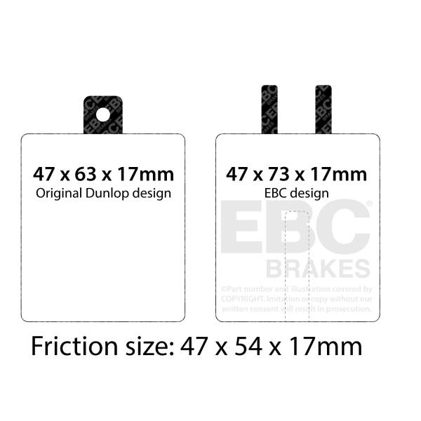 EBC Brakes - EBC Brakes Redstuff Ceramic Low Dust Brake Pads