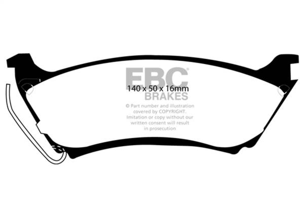 EBC Brakes - EBC Brakes Redstuff Ceramic Low Dust Brake Pads