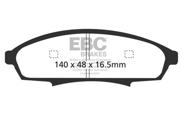 EBC - EBC 88-90 Buick Regal 2.8 Redstuff Front Brake Pads - DP31252C