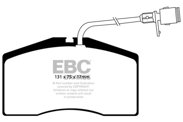 EBC Brakes - EBC Brakes Redstuff Ceramic Low Dust Brake Pads