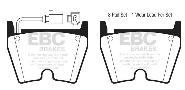 EBC Brakes - EBC Brakes Redstuff Ceramic Low Dust Brake Pads